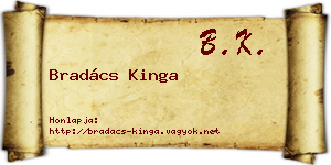 Bradács Kinga névjegykártya