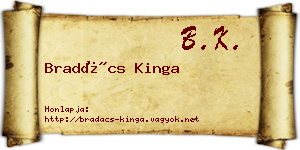 Bradács Kinga névjegykártya